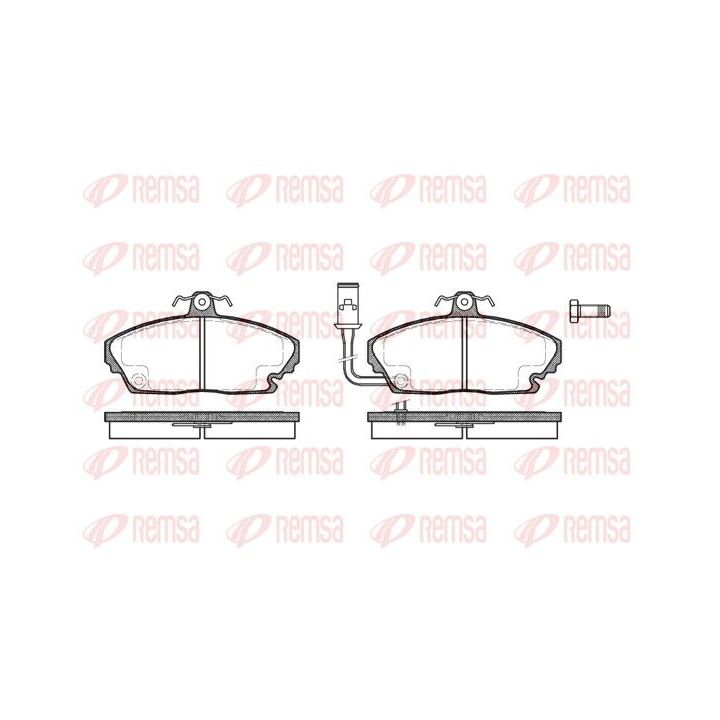 Stabdžių trinkelių rinkinys, diskinis stabdys REMSA 0250.01