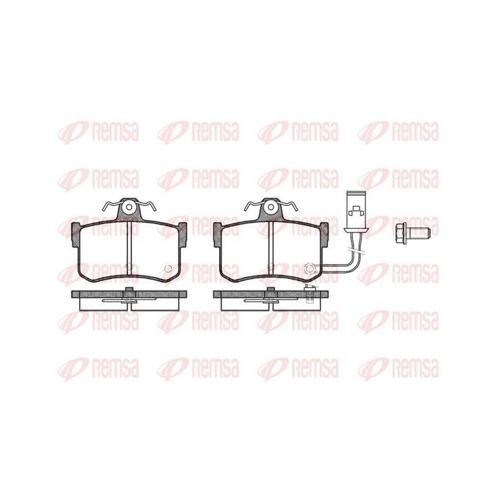 Stabdžių trinkelių rinkinys, diskinis stabdys REMSA 0251.01