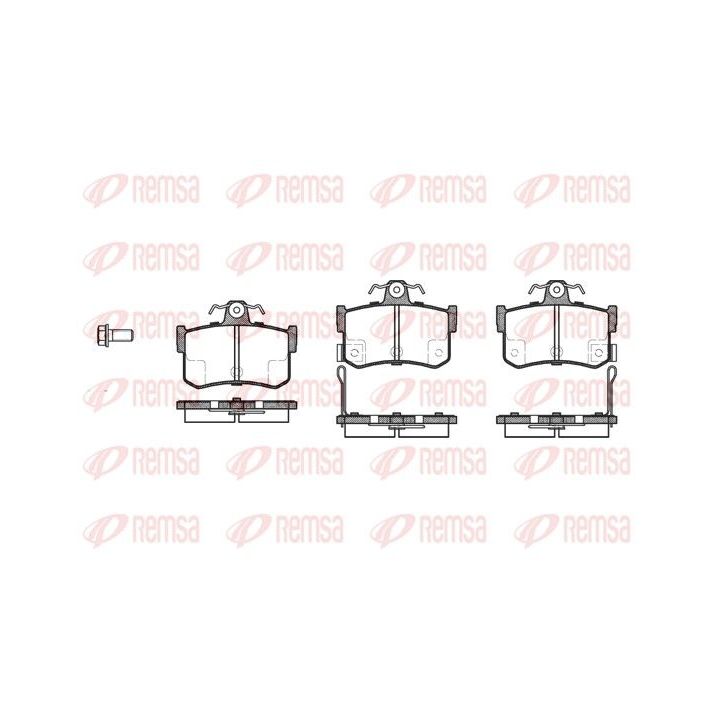 Stabdžių trinkelių rinkinys, diskinis stabdys REMSA 0251.12