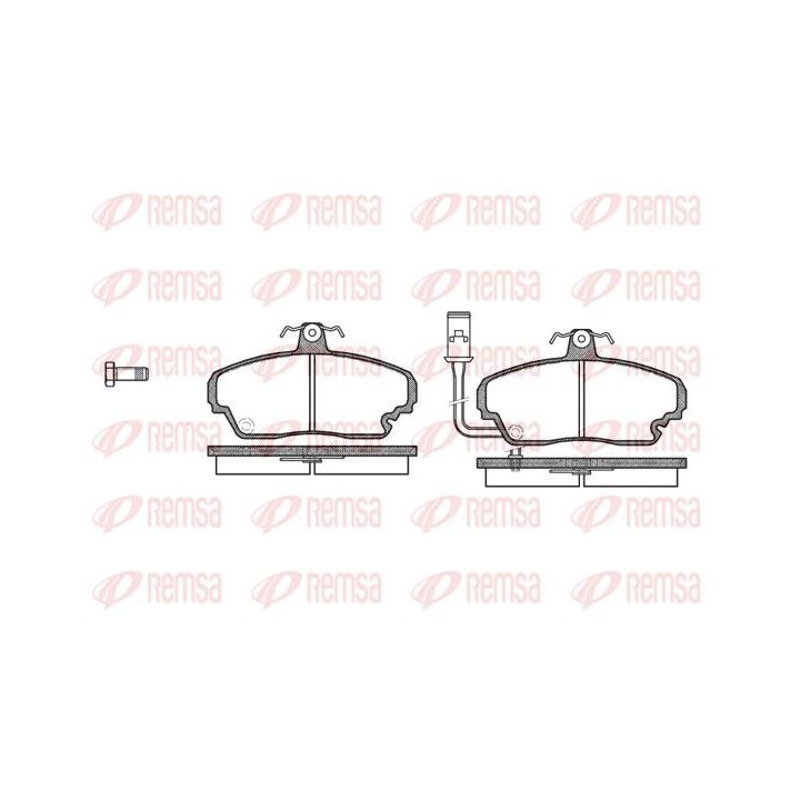 Stabdžių trinkelių rinkinys, diskinis stabdys REMSA 0252.01