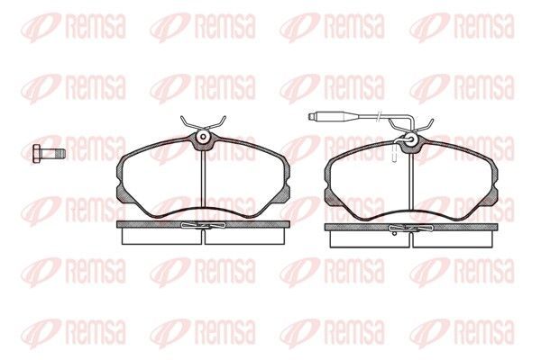 Stabdžių trinkelių rinkinys, diskinis stabdys REMSA 0261.02