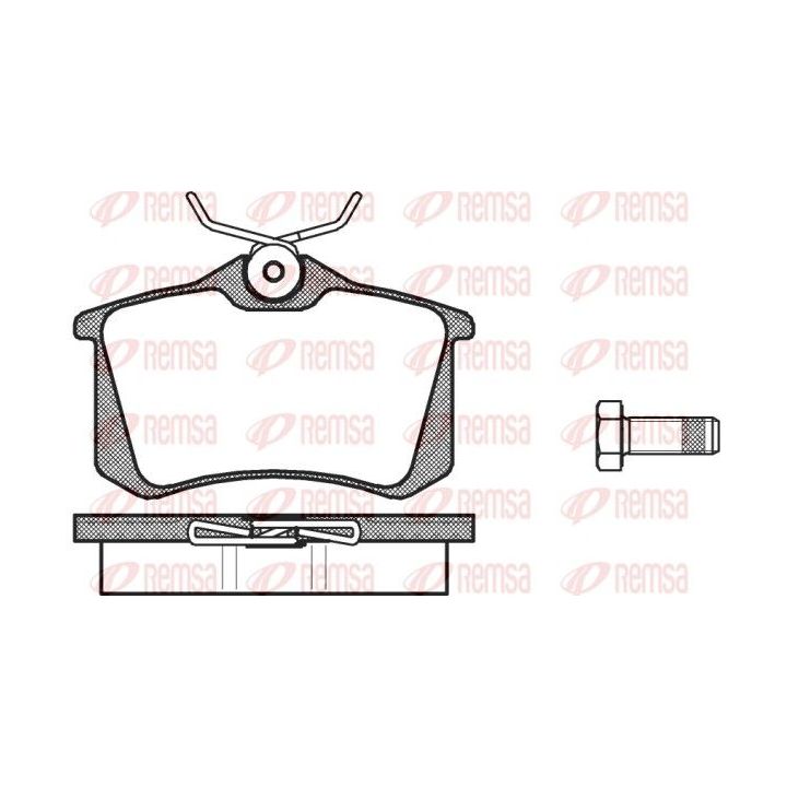 Stabdžių trinkelių rinkinys, diskinis stabdys REMSA 0263.00