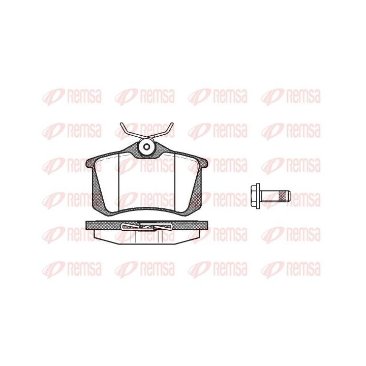 Stabdžių trinkelių rinkinys, diskinis stabdys REMSA 0263.05