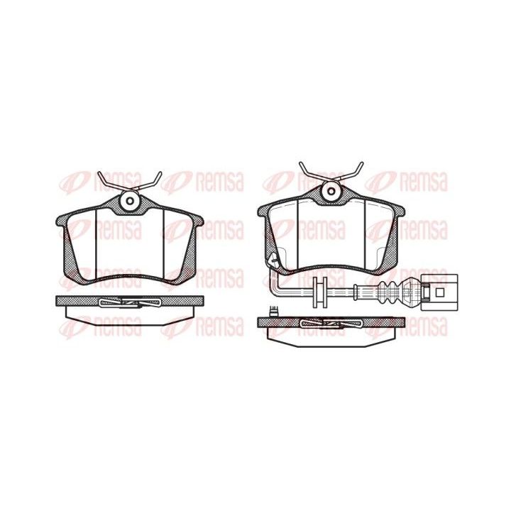 Stabdžių trinkelių rinkinys, diskinis stabdys REMSA 0263.41