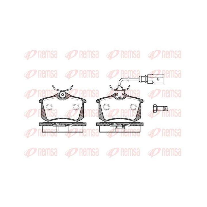 Stabdžių trinkelių rinkinys, diskinis stabdys REMSA 0263.51