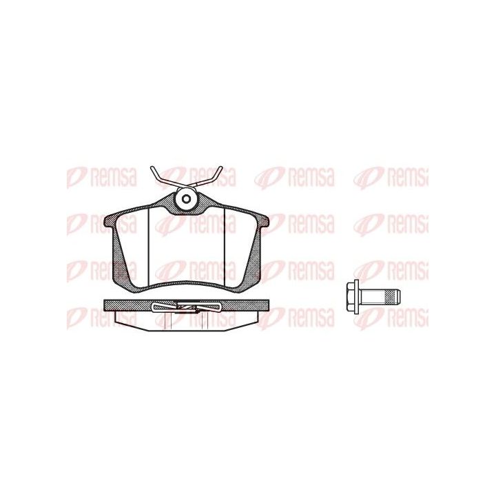 Stabdžių trinkelių rinkinys, diskinis stabdys REMSA 0263.92