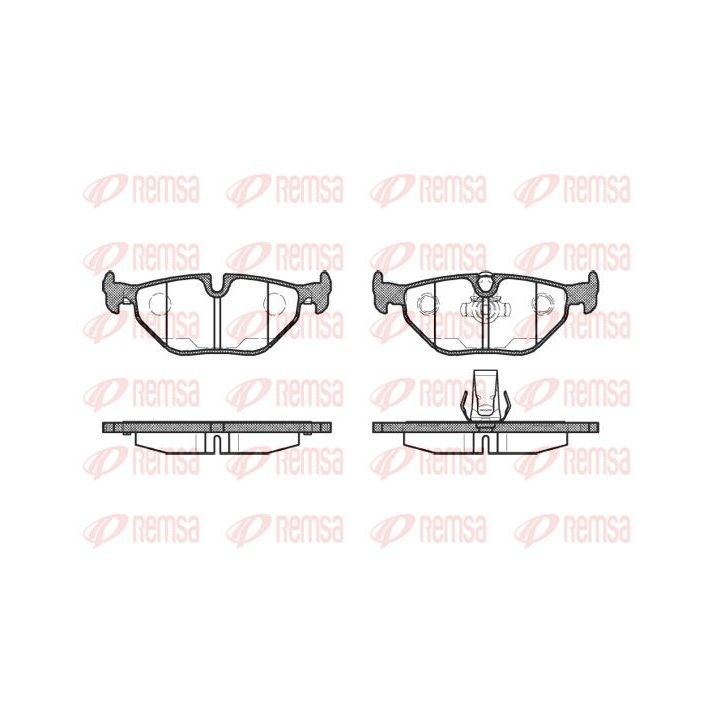 Stabdžių trinkelių rinkinys, diskinis stabdys REMSA 0265.15