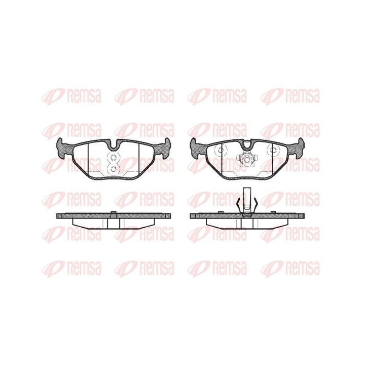 Stabdžių trinkelių rinkinys, diskinis stabdys REMSA 0265.40