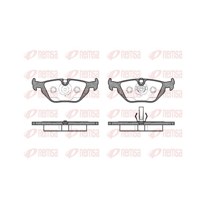 Stabdžių trinkelių rinkinys, diskinis stabdys REMSA 0265.50