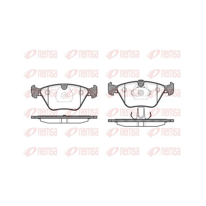 Stabdžių trinkelių rinkinys, diskinis stabdys REMSA 0270.13