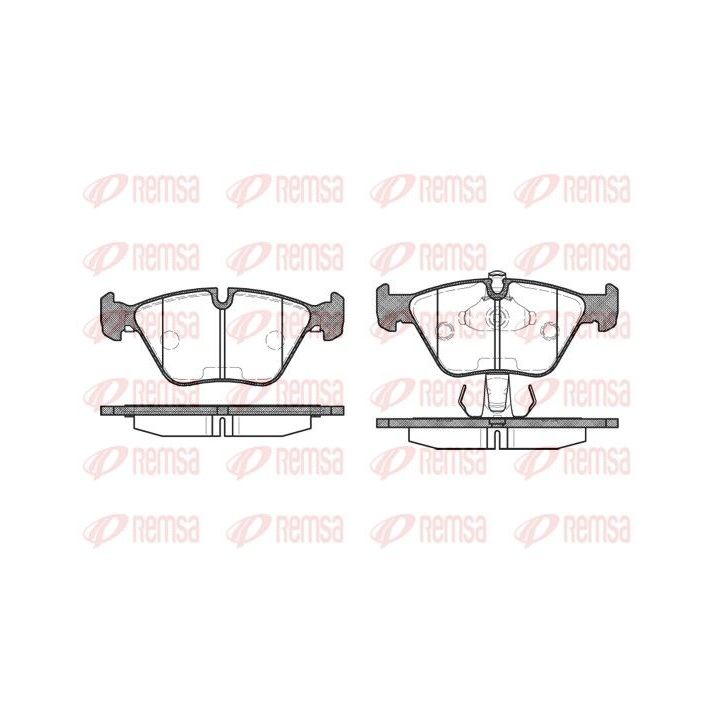 Stabdžių trinkelių rinkinys, diskinis stabdys REMSA 0270.15