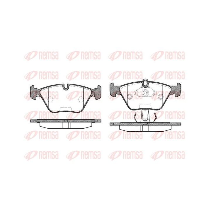 Stabdžių trinkelių rinkinys, diskinis stabdys REMSA 0270.25