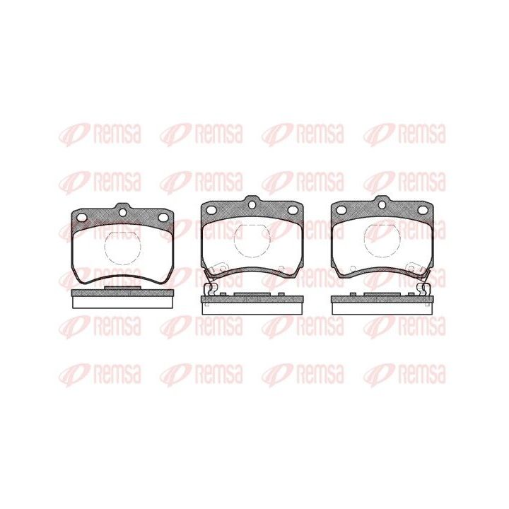 Stabdžių trinkelių rinkinys, diskinis stabdys REMSA 0271.02