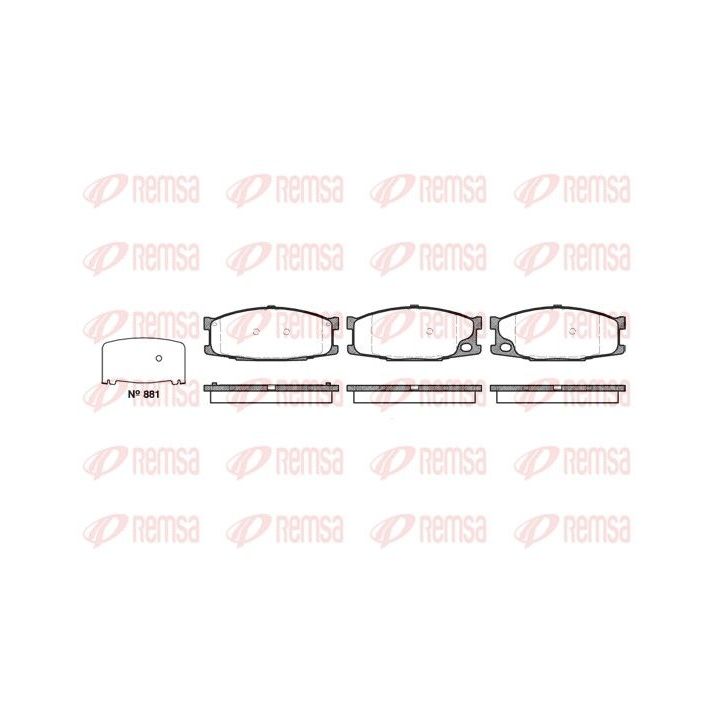 Stabdžių trinkelių rinkinys, diskinis stabdys REMSA 0283.10