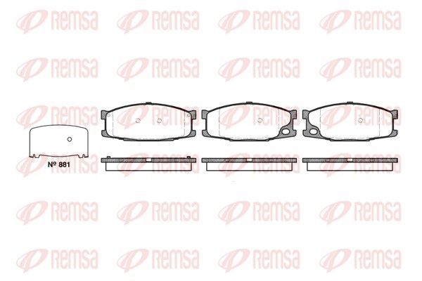 Stabdžių trinkelių rinkinys, diskinis stabdys REMSA 0283.10