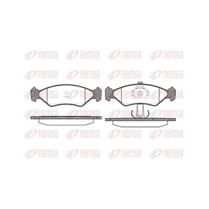 Stabdžių trinkelių rinkinys, diskinis stabdys REMSA 0285.20