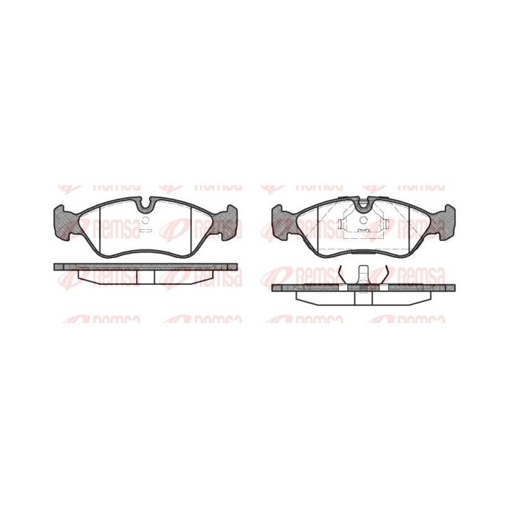 Stabdžių trinkelių rinkinys, diskinis stabdys REMSA 0286.10