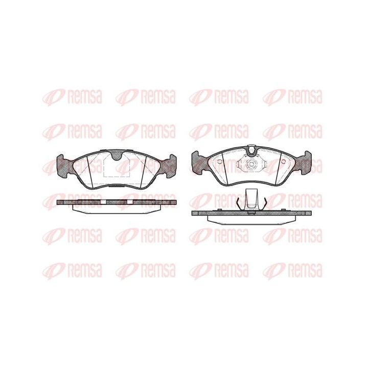 Stabdžių trinkelių rinkinys, diskinis stabdys REMSA 0286.50