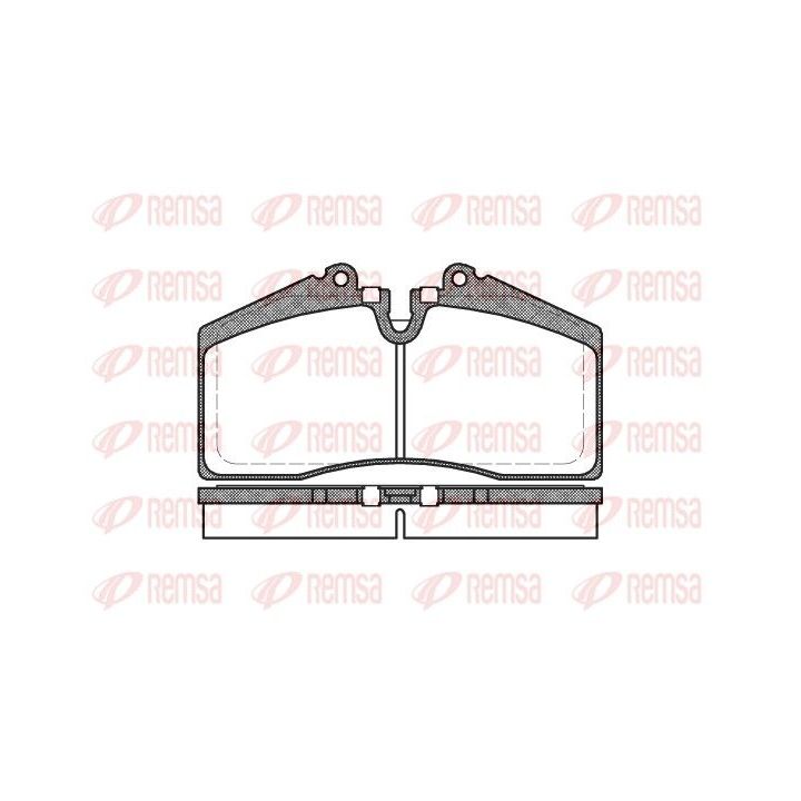 Stabdžių trinkelių rinkinys, diskinis stabdys REMSA 0288.00