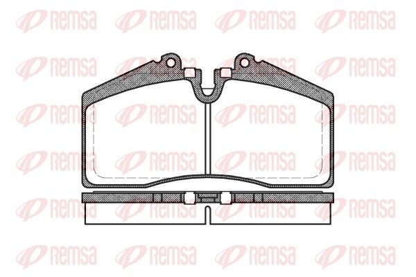 Stabdžių trinkelių rinkinys, diskinis stabdys REMSA 0288.00