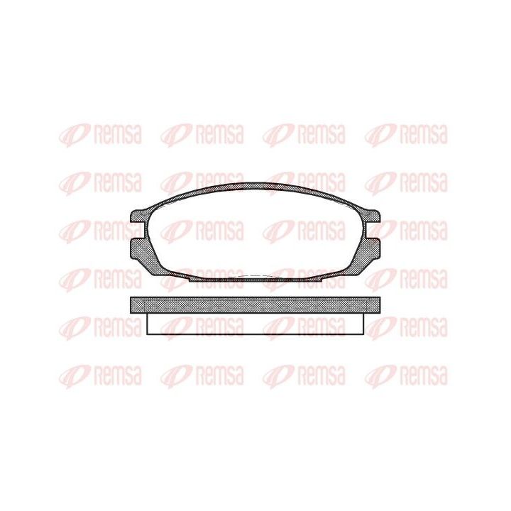 Stabdžių trinkelių rinkinys, diskinis stabdys REMSA 0292.00