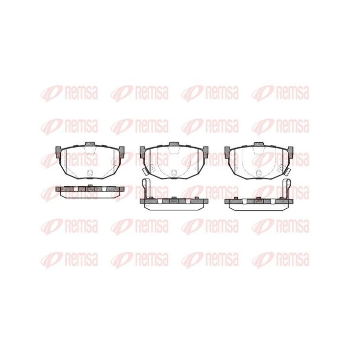 Stabdžių trinkelių rinkinys, diskinis stabdys REMSA 0294.22