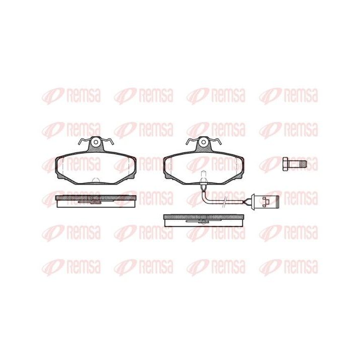 Stabdžių trinkelių rinkinys, diskinis stabdys REMSA 0304.02