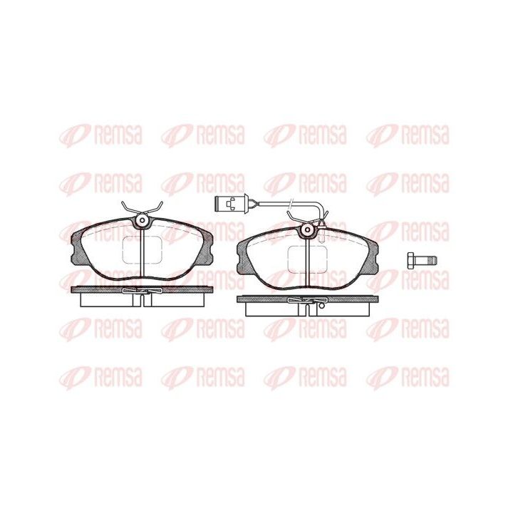 Stabdžių trinkelių rinkinys, diskinis stabdys REMSA 0305.02