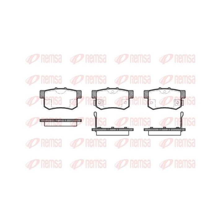 Stabdžių trinkelių rinkinys, diskinis stabdys REMSA 0325.02