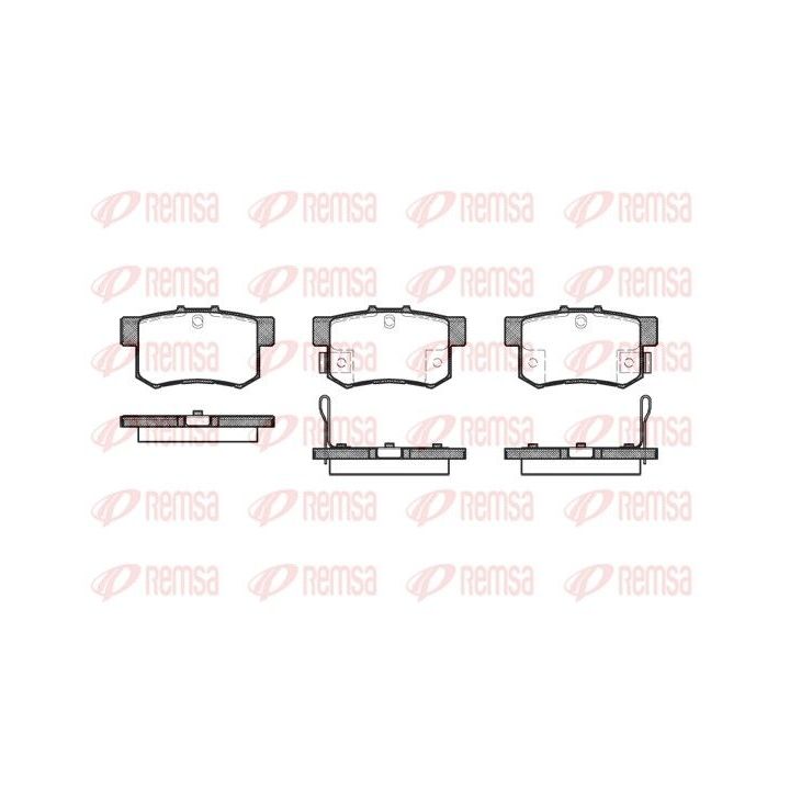 Stabdžių trinkelių rinkinys, diskinis stabdys REMSA 0325.22
