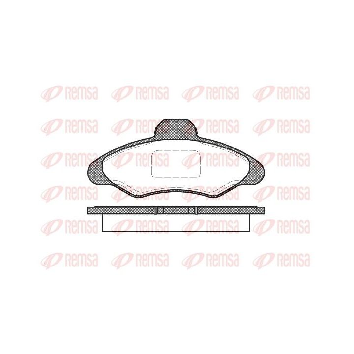 Stabdžių trinkelių rinkinys, diskinis stabdys REMSA 0331.00