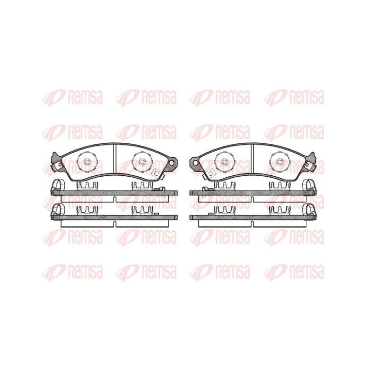 Stabdžių trinkelių rinkinys, diskinis stabdys REMSA 0334.02