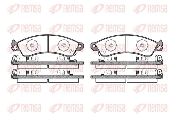Stabdžių trinkelių rinkinys, diskinis stabdys REMSA 0334.02