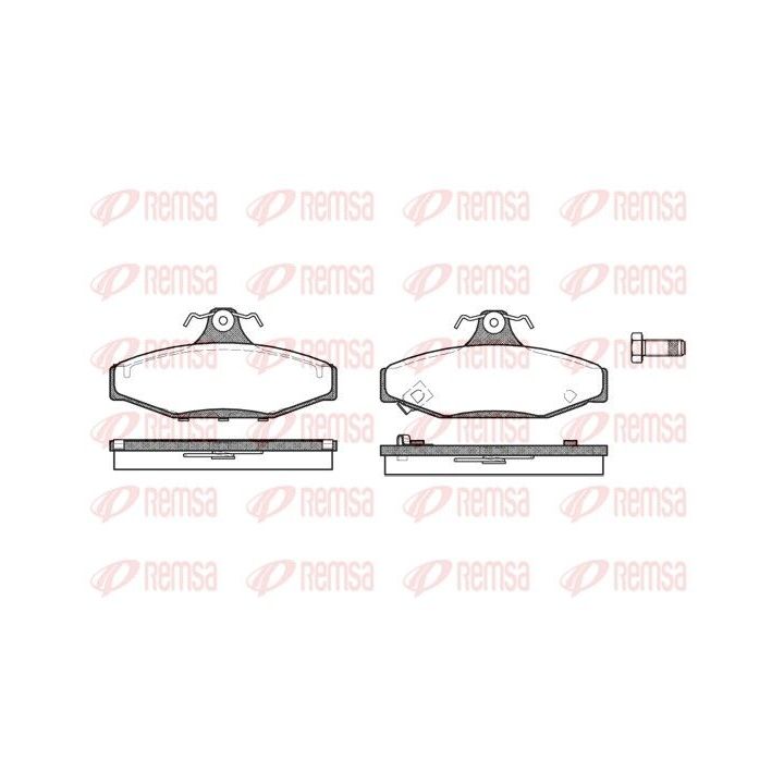 Stabdžių trinkelių rinkinys, diskinis stabdys REMSA 0335.02