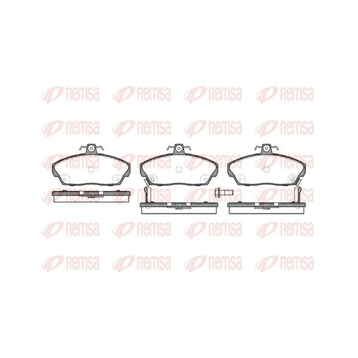 Stabdžių trinkelių rinkinys, diskinis stabdys REMSA 0337.02