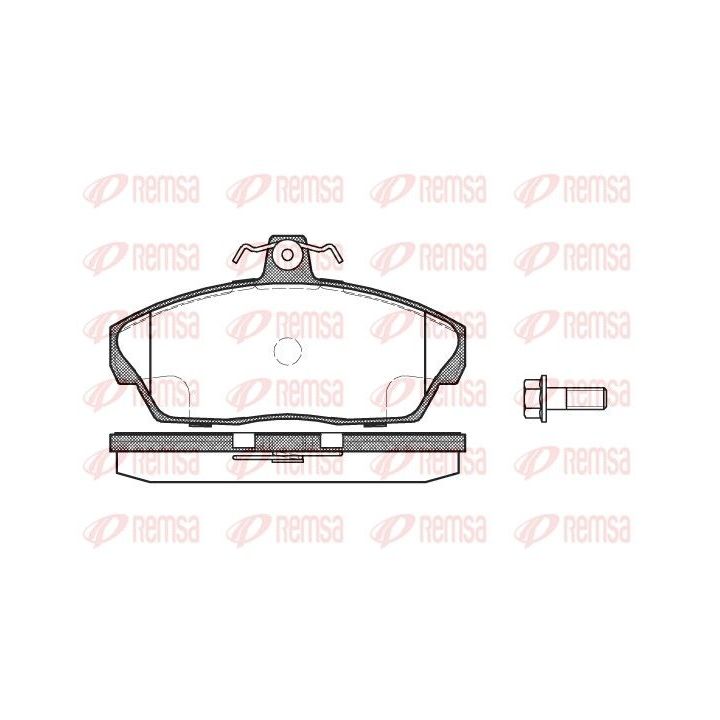 Stabdžių trinkelių rinkinys, diskinis stabdys REMSA 0337.10