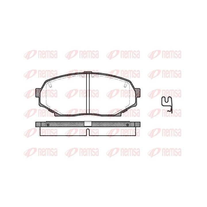 Stabdžių trinkelių rinkinys, diskinis stabdys REMSA 0338.12