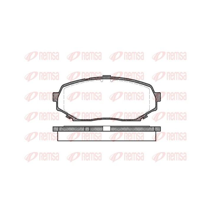 Stabdžių trinkelių rinkinys, diskinis stabdys REMSA 0339.00