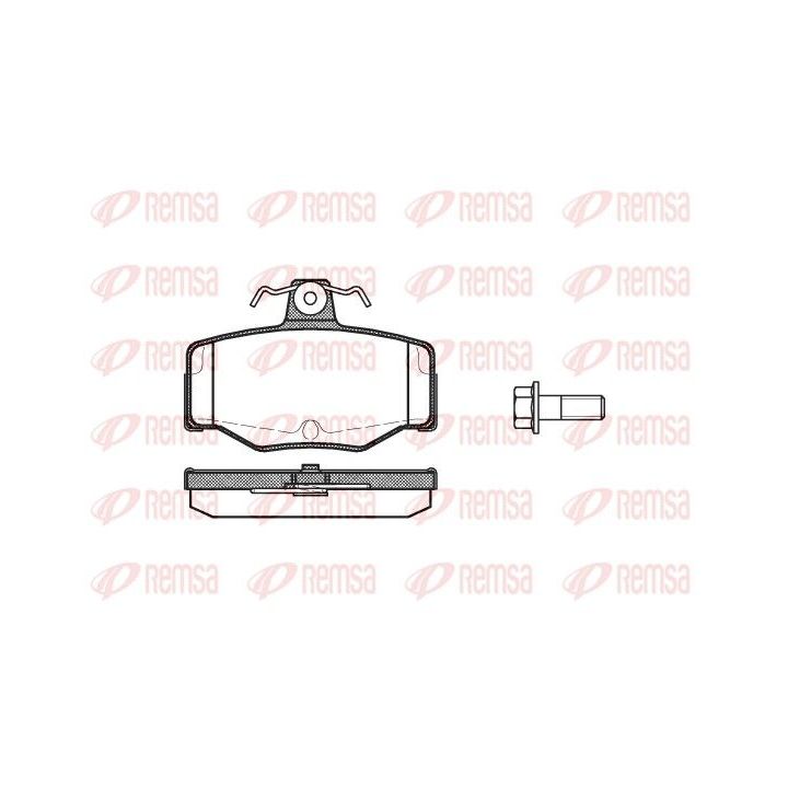 Stabdžių trinkelių rinkinys, diskinis stabdys REMSA 0343.00