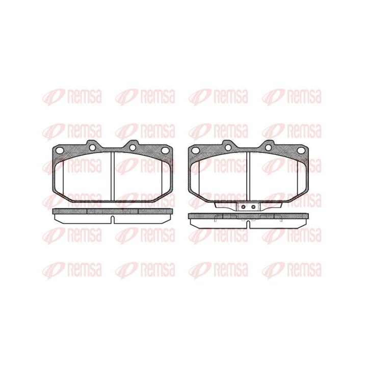 Stabdžių trinkelių rinkinys, diskinis stabdys REMSA 0348.02