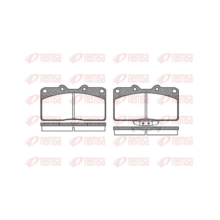 Stabdžių trinkelių rinkinys, diskinis stabdys REMSA 0355.02