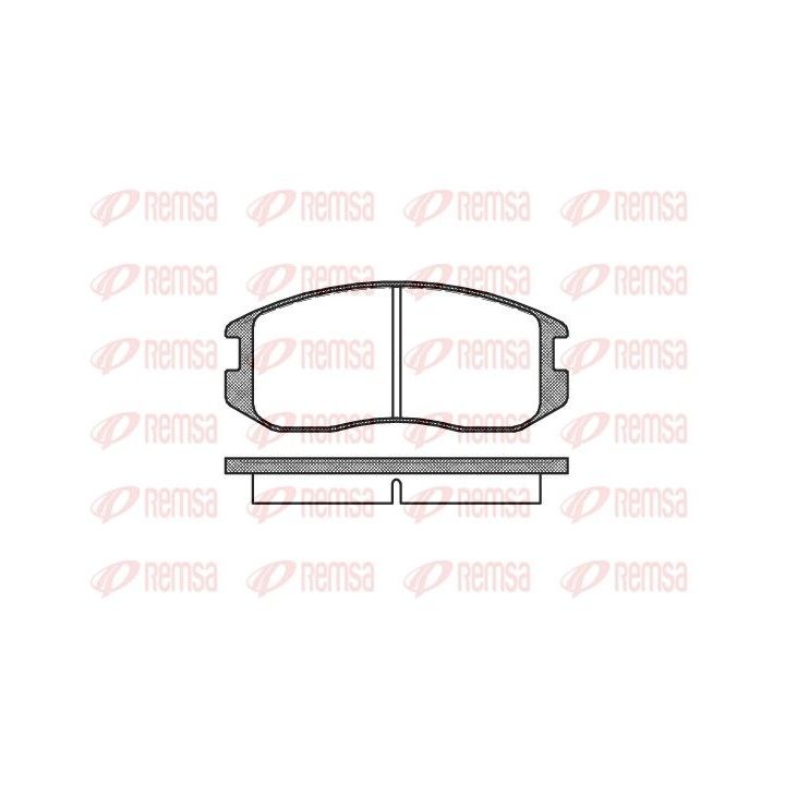 Stabdžių trinkelių rinkinys, diskinis stabdys REMSA 0357.00