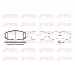 Stabdžių trinkelių rinkinys, diskinis stabdys REMSA 0357.22