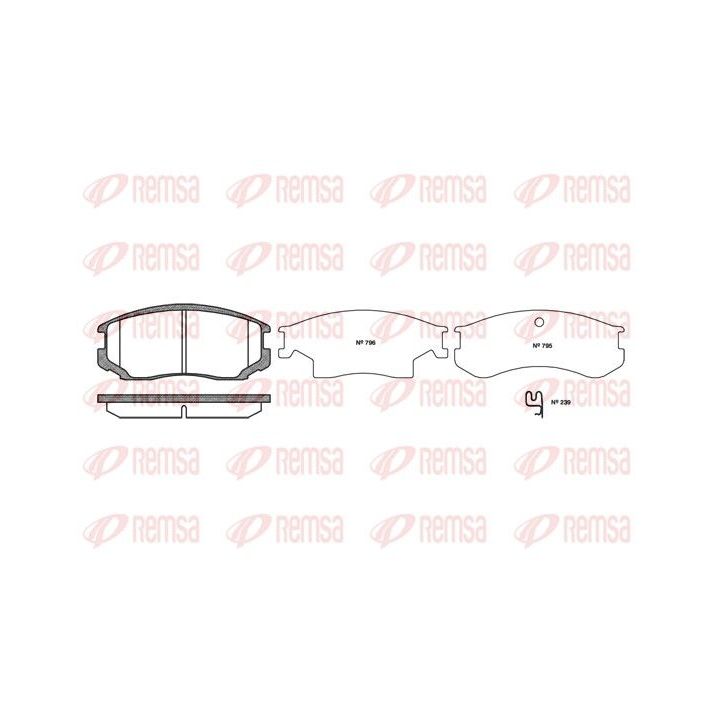 Stabdžių trinkelių rinkinys, diskinis stabdys REMSA 0357.22