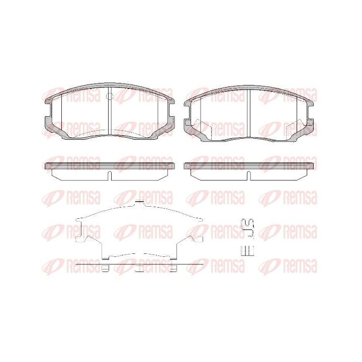 Stabdžių trinkelių rinkinys, diskinis stabdys REMSA 0357.32