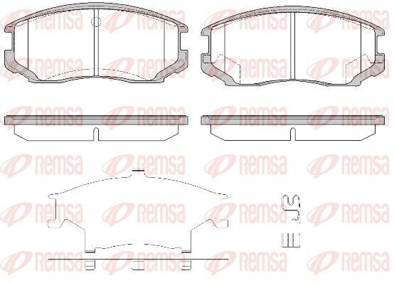 Stabdžių trinkelių rinkinys, diskinis stabdys REMSA 0357.32