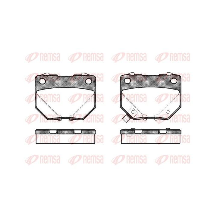 Stabdžių trinkelių rinkinys, diskinis stabdys REMSA 0365.21