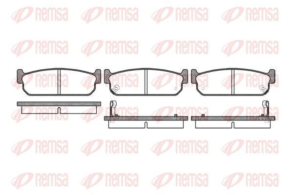 Stabdžių trinkelių rinkinys, diskinis stabdys REMSA 0373.02