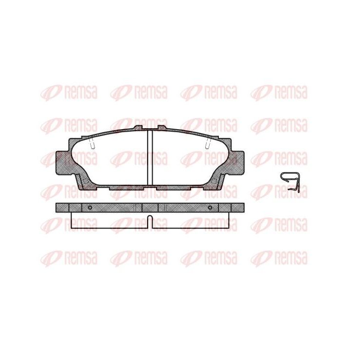 Stabdžių trinkelių rinkinys, diskinis stabdys REMSA 0376.00