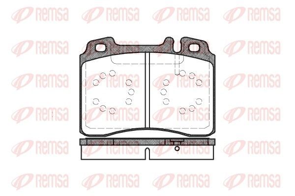 Stabdžių trinkelių rinkinys, diskinis stabdys REMSA 0379.00